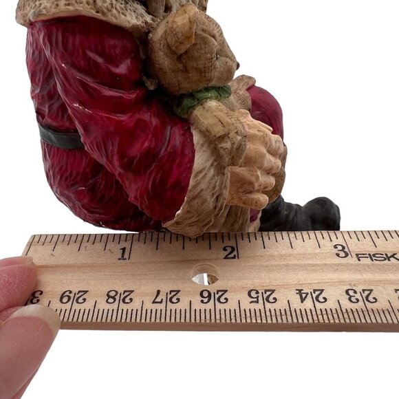 Vintage Whimsical Gnome Stocking Holder Santa w Presents Fun Shelf Sitter w Box - Picture 8 of 10